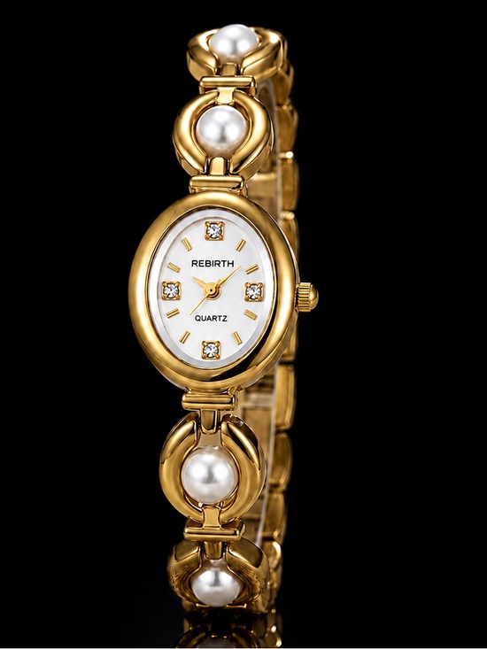 Accessories - Gold Classic Pearl Bracelet Watch